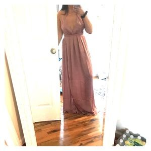 Blush formal dress (slit down side)